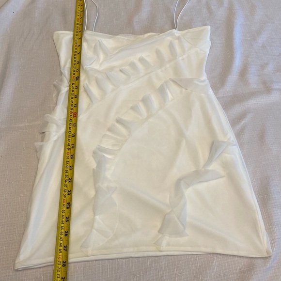 Princess Polly White Ruffled Asymmetrical Mini Dress - Picture 7 of 9